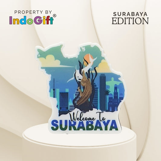 IndoGift Stiker Magnet Kulkas Akrilik Tipe 20 Kota Surabaya