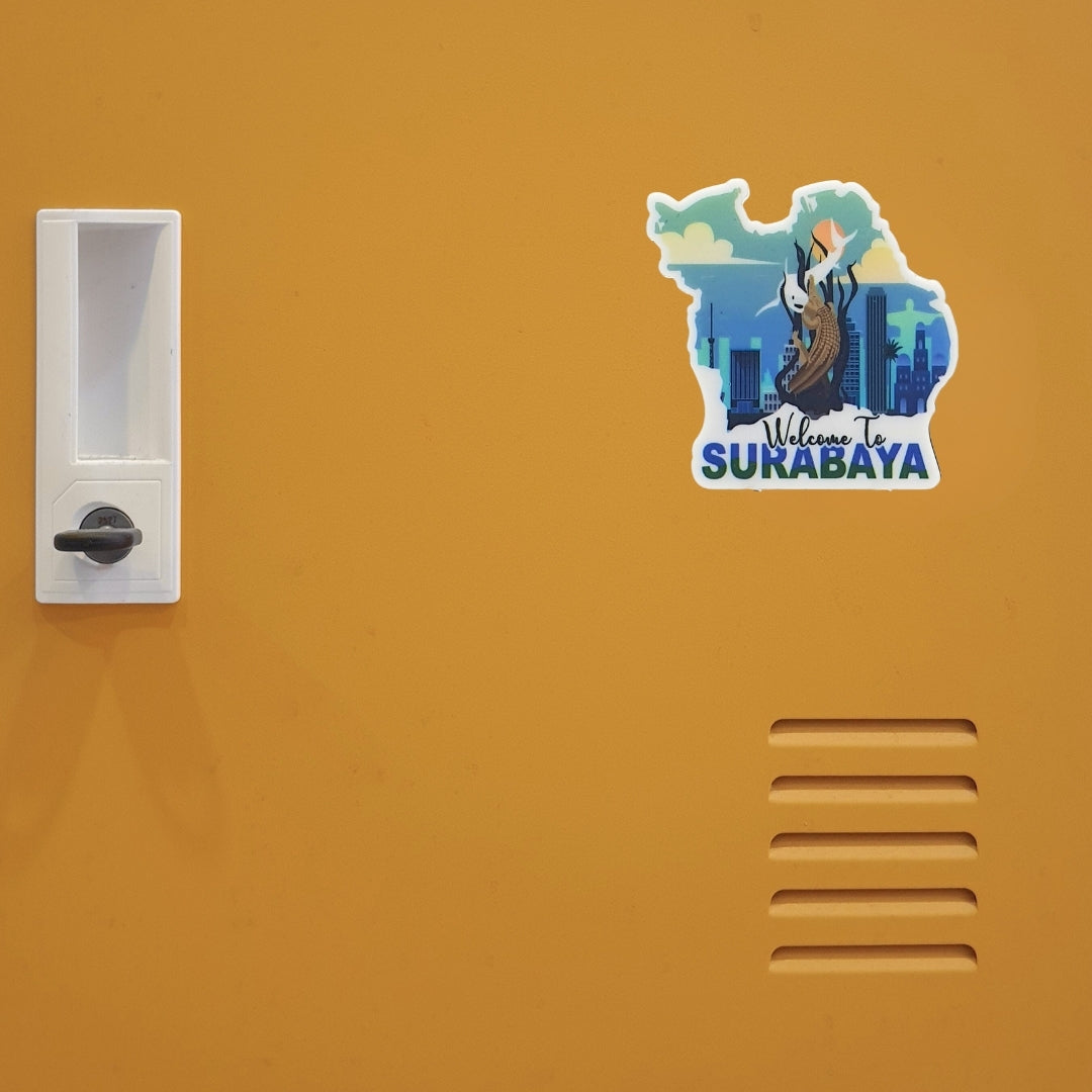 IndoGift Stiker Magnet Kulkas Akrilik Tipe 20 Kota Surabaya