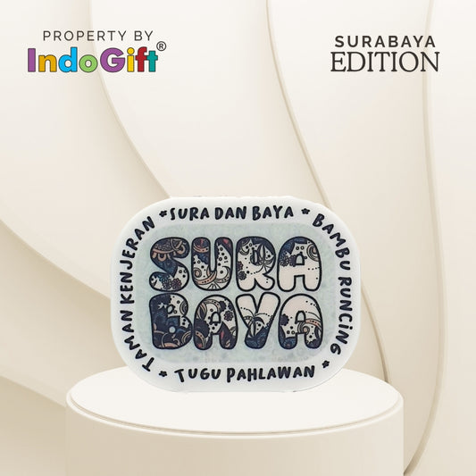 IndoGift Stiker Magnet Kulkas Akrilik Tipe 32 Kota Surabaya