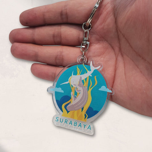 IndoGift Gantungan Kunci Tipe 05 Desain Ikonik Kota Surabaya - IndoGift