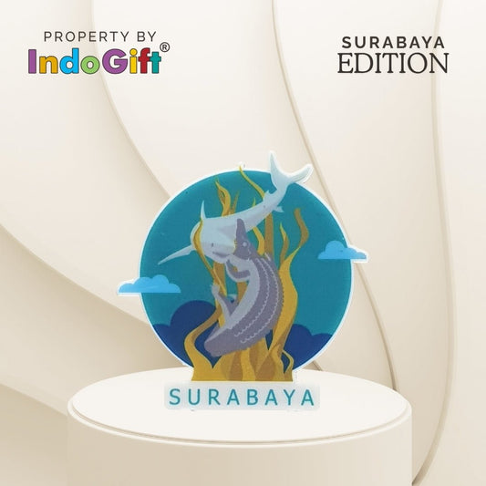 IndoGift Stiker Magnet Kulkas Akrilik Tipe 08 Kota Surabaya - IndoGift
