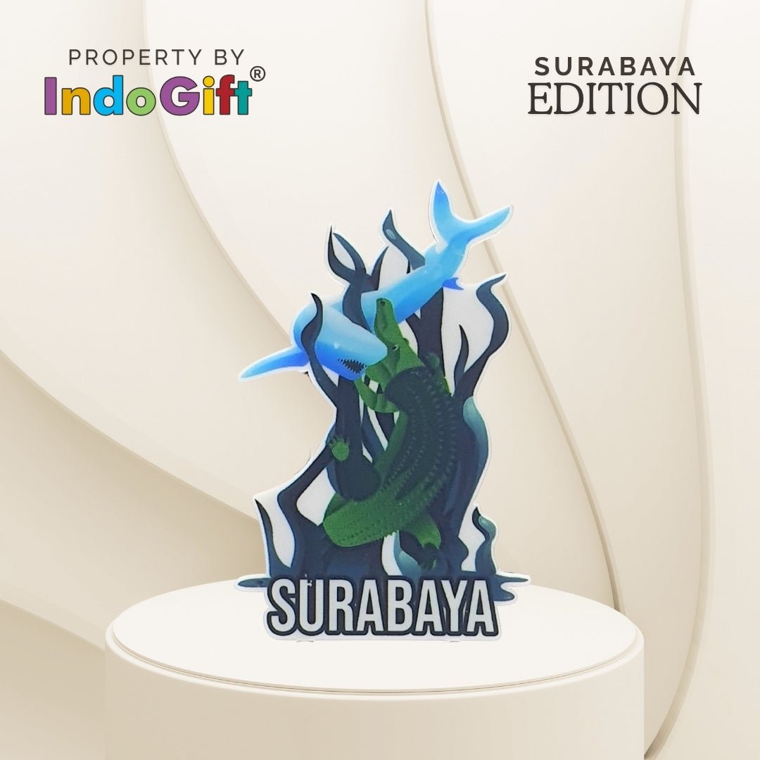 IndoGift Stiker Magnet Kulkas Akrilik Tipe 10 Kota Surabaya - IndoGift