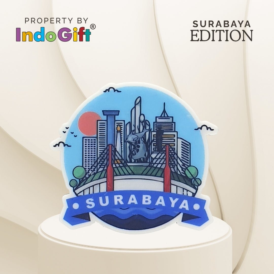 IndoGift Stiker Magnet Kulkas Akrilik Tipe 16 Kota Surabaya - IndoGift