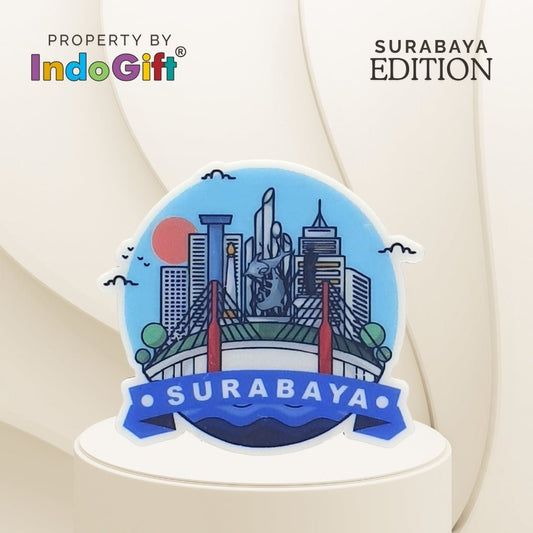 IndoGift Stiker Magnet Kulkas Akrilik Tipe 16 Kota Surabaya - IndoGift