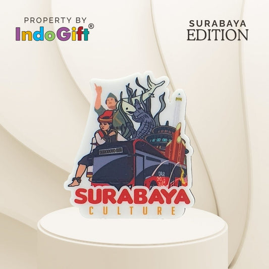 IndoGift Stiker Magnet Kulkas Akrilik Tipe 19 Kota Surabaya - IndoGift