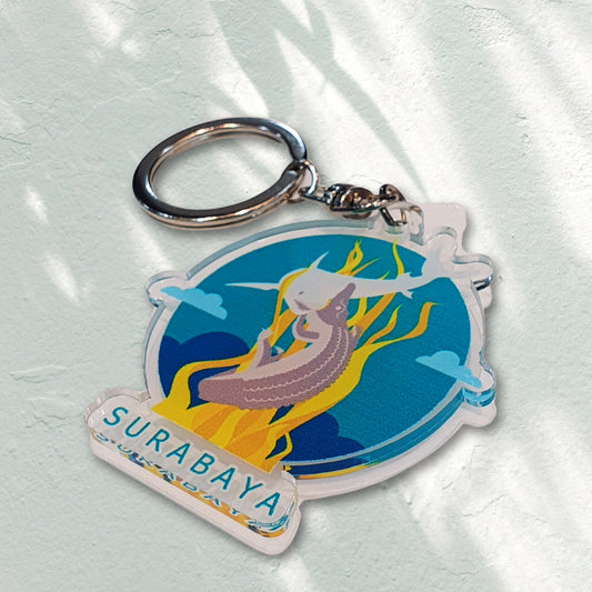IndoGift Gantungan Kunci Tipe 05 Desain Ikonik Kota Surabaya