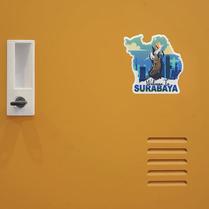IndoGift Stiker Magnet Kulkas Akrilik Tipe 20 Kota Surabaya