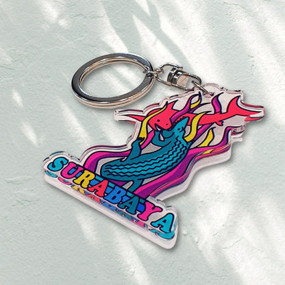 IndoGift Gantungan Kunci Tipe 01 Desain Ikonik Kota Surabaya - IndoGift